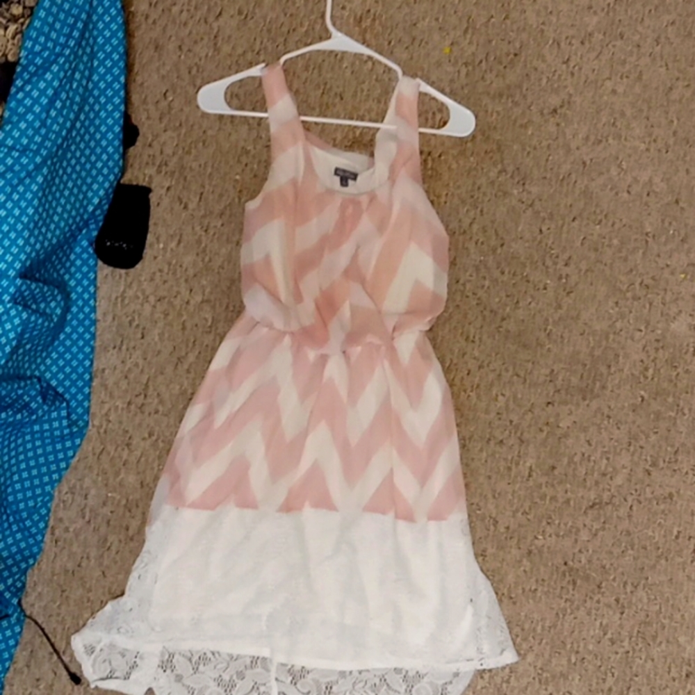 Pink summer dress.
